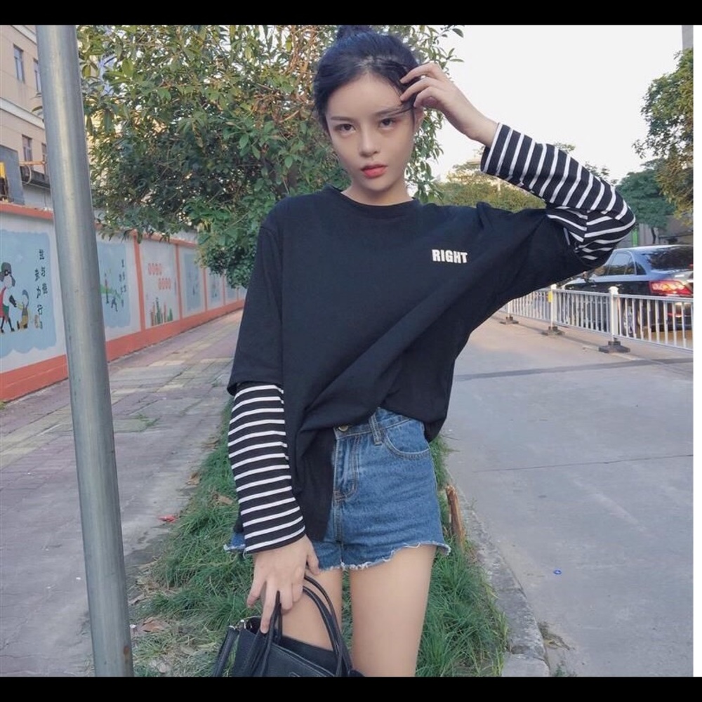 Rollis- Mock Two-Piece Long-Sleeved T-Shirt